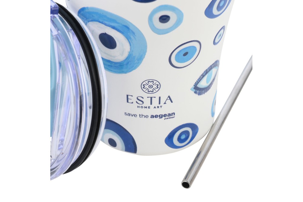ESTIA ΘΕΡΜΟΣ COFFEE MUG SAVE THE AEGEAN 350ml AMALFI COAST