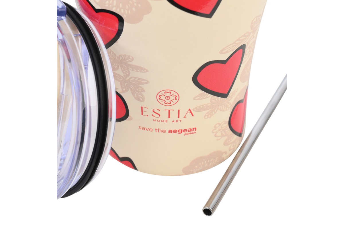 ESTIA ΘΕΡΜΟΣ COFFEE MUG SAVE THE AEGEAN 350ml TENDER LACE ESTIA ΘΕΡΜΟΣ COFFEE MUG SAVE THE AEGEAN 350ml TENDER LACE