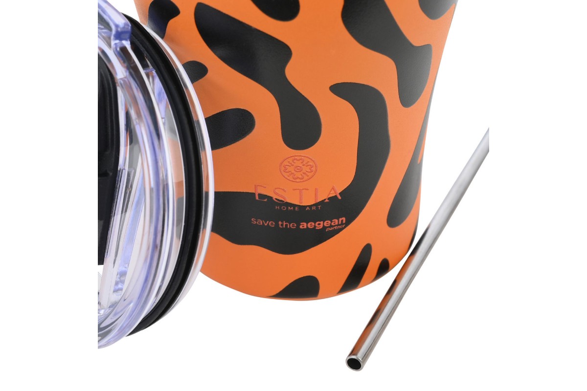 ESTIA ΘΕΡΜΟΣ COFFEE MUG SAVE THE AEGEAN 350ml WILD CLAW ESTIA ΘΕΡΜΟΣ COFFEE MUG SAVE THE AEGEAN 350ml WILD CLAW
