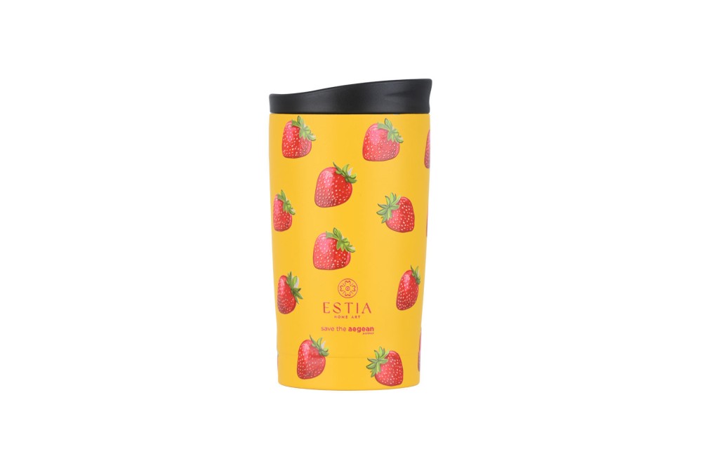 ESTIA ΘΕΡΜΟΣ TRAVEL MUG SAVE THE AEGEAN 350ml BERRY BRIGHT