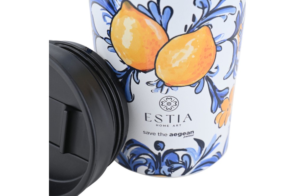 ESTIA ΘΕΡΜΟΣ TRAVEL MUG SAVE THE AEGEAN 350ml AMALFI COAST