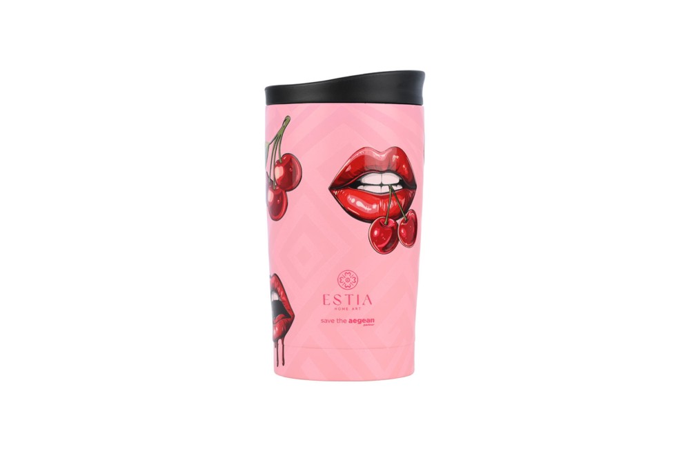ESTIA ΘΕΡΜΟΣ TRAVEL MUG SAVE THE AEGEAN 350ml BLUSH POP