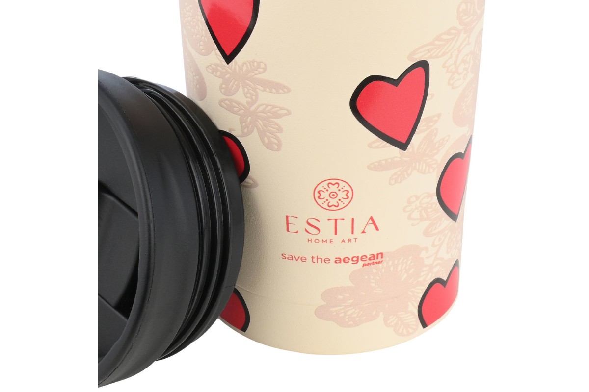 ESTIA ΘΕΡΜΟΣ TRAVEL MUG SAVE THE AEGEAN 350ml TENDER LACE ESTIA ΘΕΡΜΟΣ TRAVEL MUG SAVE THE AEGEAN 350ml TENDER LACE