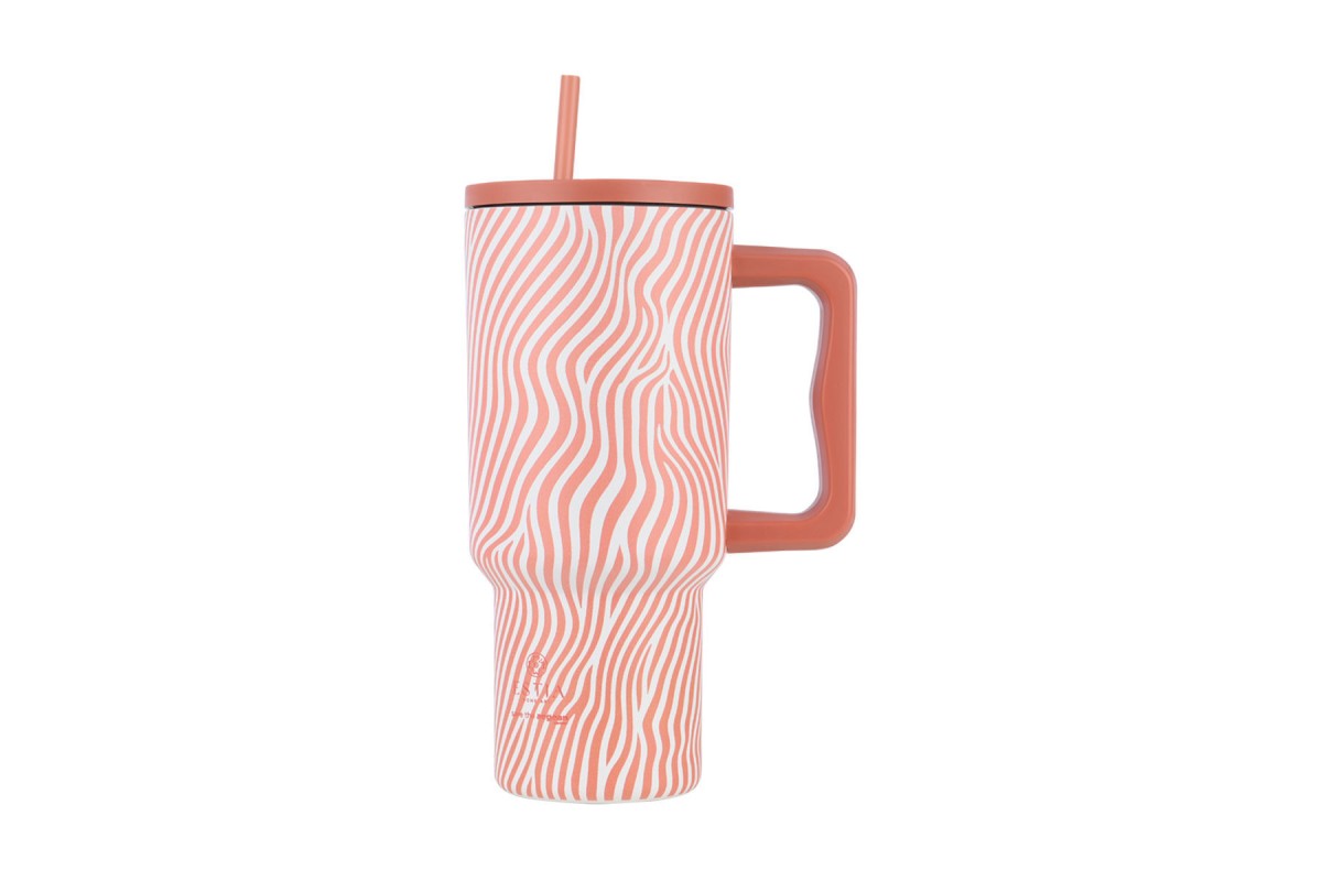 ESTIA ΘΕΡΜΟΣ STRAW TUMBLER XL SAVE THE AEGEAN 900ml SOFT RIPPLE