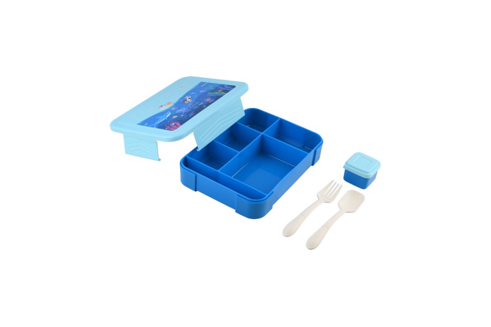 ESTIA ΠΑΙΔΙΚΟ ΦΑΓΗΤΟΔΟΧΕΙΟ SAVE THE AEGEAN 1330ml ΜΕ 5 ΘΗΚΕΣ OCEAN PLAY