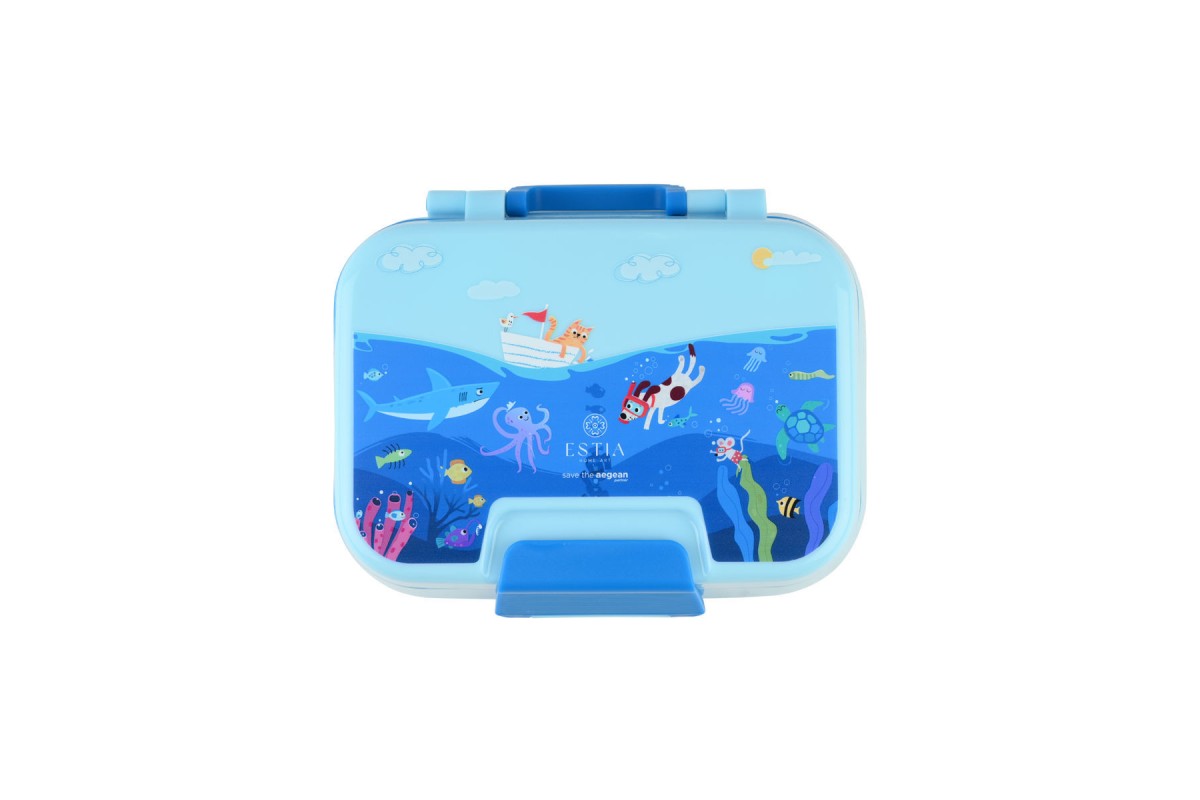 ESTIA ΠΑΙΔΙΚΟ ΦΑΓΗΤΟΔΟΧΕΙΟ SAVE THE AEGEAN 1030ml 2 ΕΠΙΠΕΔΩΝ OCEAN PLAY