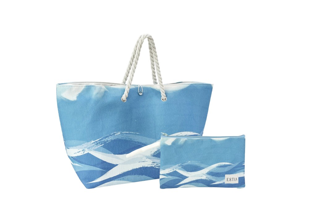 ESTIA ΤΣΑΝΤΑ ΘΑΛΑΣΣΗΣ TRANQUIL TIDES 63x20x36cm ΜΕ ΤΣΑΝΤΑΚΙ