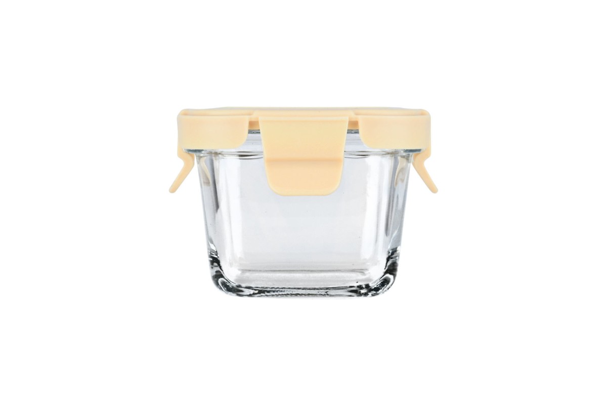ESTIA ΦΑΓΗΤΟΔΟΧΕΙΟ CLICK&SEAL ΓΥΑΛΙΝΟ 160ml 18.9x14.5x6.7cm ΜΕ ΚΑΠΑΚΙ ΠΛΑΣΤΙΚΟ IVORY