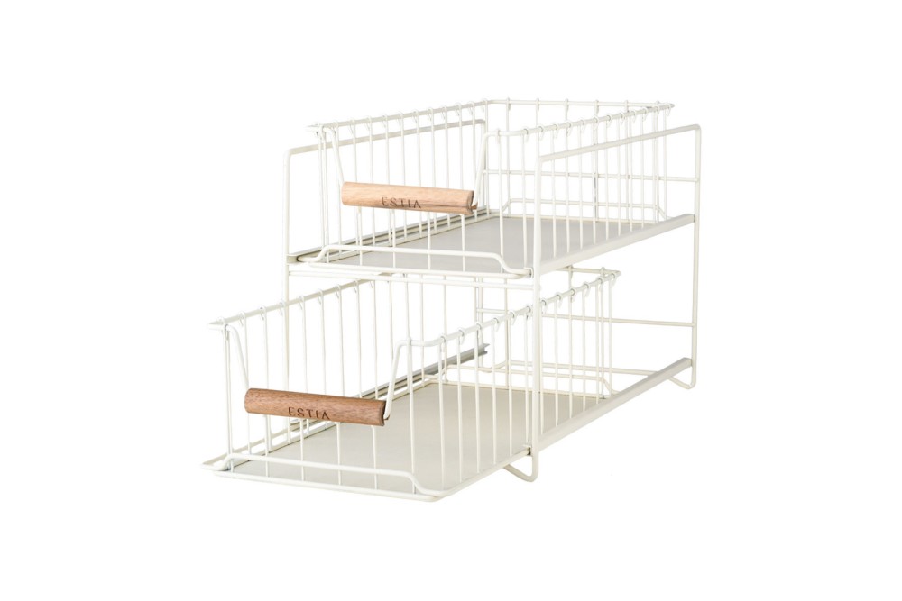 ESTIA ΚΑΛΑΘΙ ΟΡΓΑΝΩΣΗΣ ALLURE ΜΕΤΑΛΛΙΚΟ 2 ΕΠΙΠΕΔΩΝ ΣΥΡΤΑΡΩΤΟ IVORY