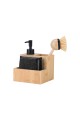 ESTIA ΔΟΧΕΙΟ ΥΓΡΟΥ ΠΙΑΤΩΝ BAMBOO ESSENTIALS ΜΕ ΣΦΟΥΓΓΑΡΙΑ ΚΑΙ ΒΟΥΡΤΣΑ