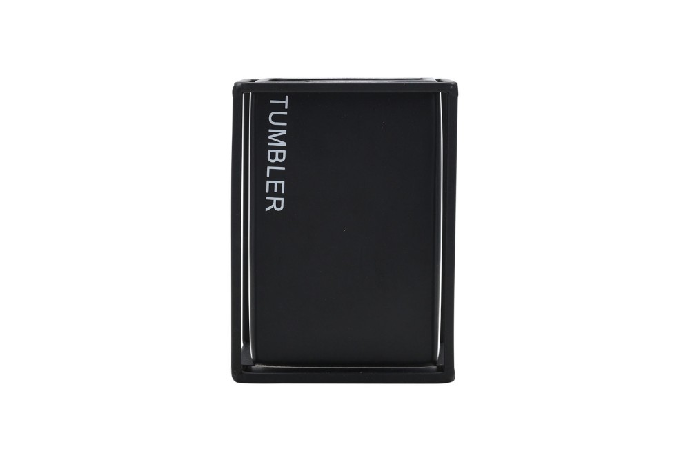 ESTIA ΠΟΤΗΡΑΚΙ ΜΠΑΝΙΟΥ CAGE ΚΕΡΑΜΙΚΟ ΜΑΥΡΟ ΜΕ ΜΕΤΑΛΛΙΚΟ ΠΛΑΙΣΙΟ