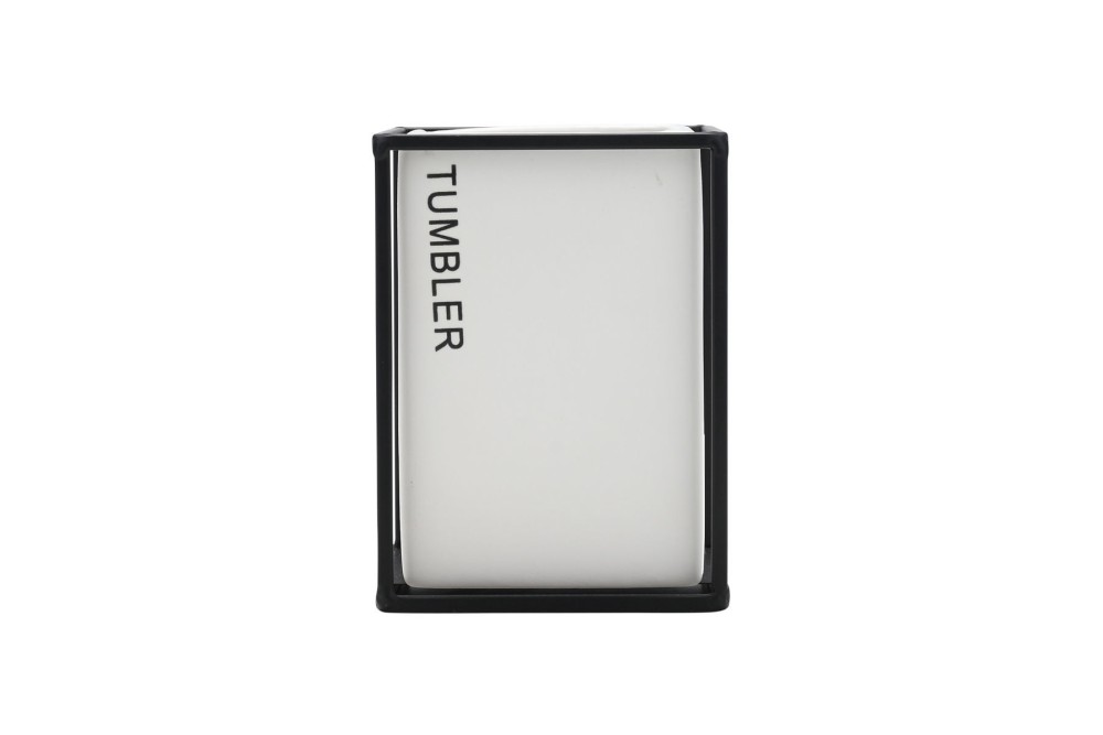 ESTIA ΠΟΤΗΡΑΚΙ ΜΠΑΝΙΟΥ CAGE ΚΕΡΑΜΙΚΟ ΛΕΥΚΟ ΜΕ ΜΕΤΑΛΛΙΚΟ ΠΛΑΙΣΙΟ