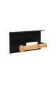 ESTIA ΧΑΡΤΟΘΗΚΗ ΕΠΙΤΟΙΧΙΑ BAMBOO ESSENTIALS ΜΕ ΘΕΣΗ ΓΙΑ ΚΙΝΗΤΟ ΜΕΤΑΛΛΙΚΗ ΜΑΥΡΗ