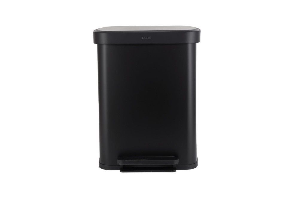 ESTIA ΚΑΔΟΣ ΑΠΟΡΡΙΜΑΤΩΝ FLATOP SOFT CLOSE 50lt ΜΑΤ ΜΑΥΡΟΣ