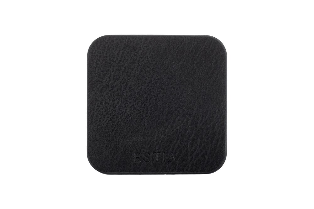 ESTIA ΣΟΥΒΕΡ ALLURE PVC 10x10cm ΜΑΥΡΟ  ΣΕΤ 4 ΤΕΜ.