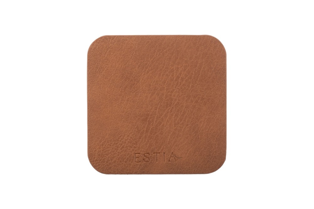 ESTIA ΣΟΥΒΕΡ ALLURE PVC 10x10cm ΚΑΦΕ  ΣΕΤ 4 ΤΕΜ.