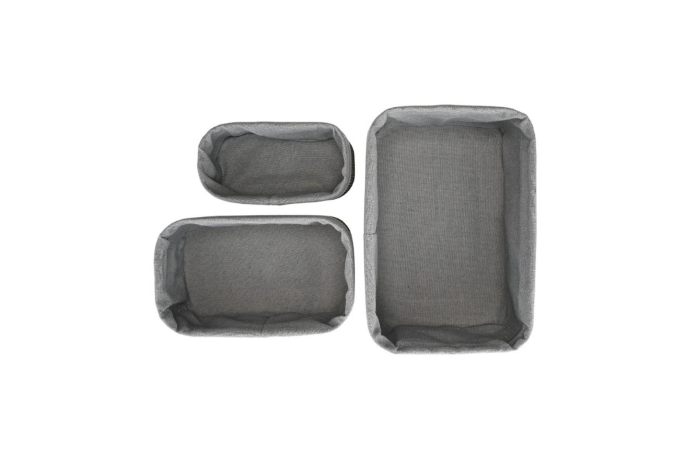 ESTIA ΚΑΛΑΘΙ ΟΡΓΑΝΩΣΗΣ BAMBOO ESSENTIALS ME ΕΠΕΝΔΥΣΗ ΣΕΤ 3ΤΕΜ. ΜΑΥΡΟ