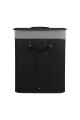 ESTIA ΚΑΛΑΘΙ ΑΠΛΥΤΩΝ BAMBOO ESSENTIALS 60LT ΠΤΥΣΣΟΜΕΝΟ ΟΡΘΟΓΩΝΙΟ ΜΑΥΡΟ ΝΕΑ ΠΛΕΞΗ
