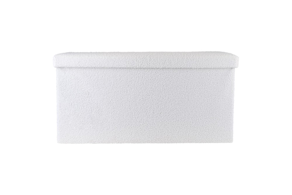 ESTIA ΣΚΑΜΠΟ CUBE TEDDY ΜΕ ΑΠΟΘΗΚΕΥΤΙΚΟ ΧΩΡΟ 76Χ38cm ΛΕΥΚΟ