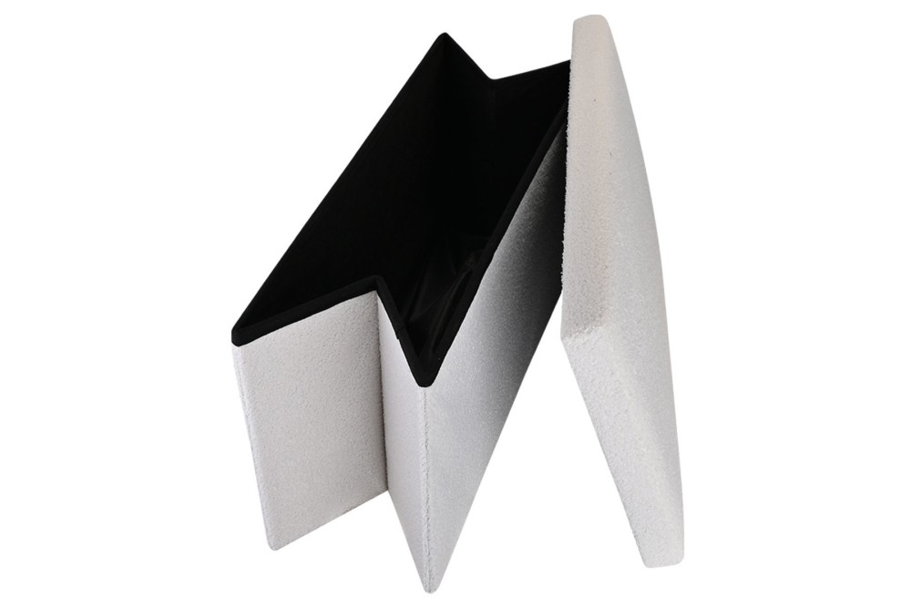 ESTIA ΣΚΑΜΠΟ CUBE TEDDY ΜΕ ΑΠΟΘΗΚΕΥΤΙΚΟ ΧΩΡΟ 76Χ38cm ΛΕΥΚΟ