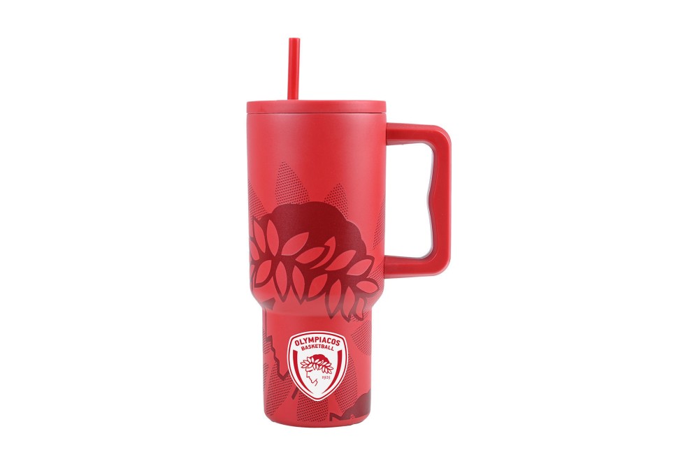 ESTIA ΘΕΡΜΟΣ STRAW TUMBLER XL OLYMPIACOS BC EDITION 900ml