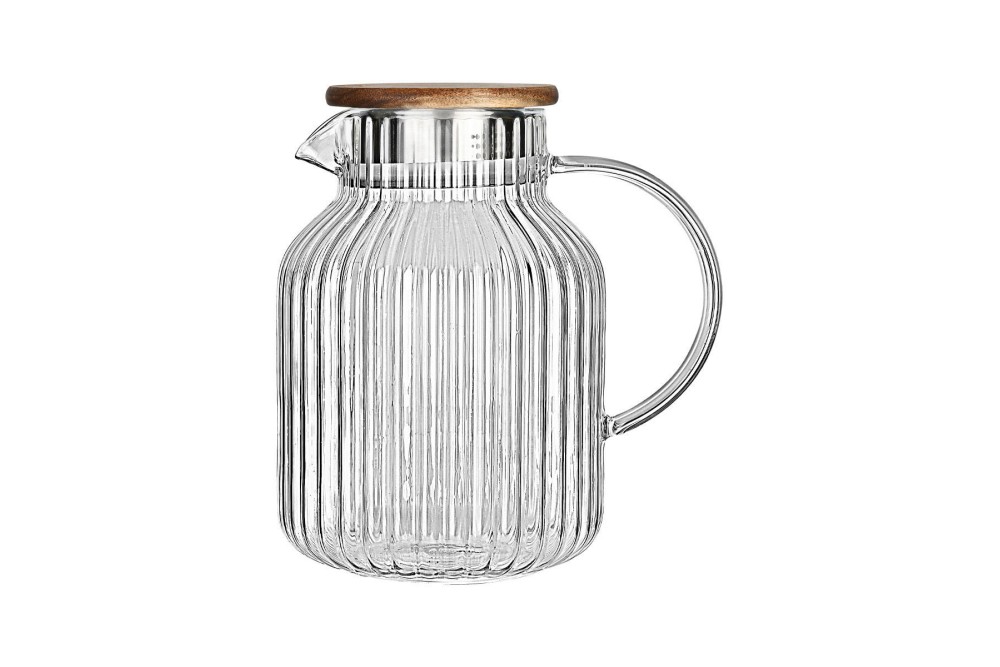 ESTIA ΚΑΝΑΤΑ ΓΥΑΛΙΝΗ ALLURE 1300ml ΜΕ ΞΥΛΙΝΟ ΚΑΠΑΚΙ