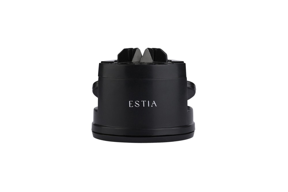 ESTIA ΑΚΟΝΙΣΤΗΡΙ ΜΑΧΑΙΡΙΩΝ ΜΑΥΡΟ ΜΕ ΒΕΝΤΟΥΖΑ ΣΤΗΡΙΞΗΣ