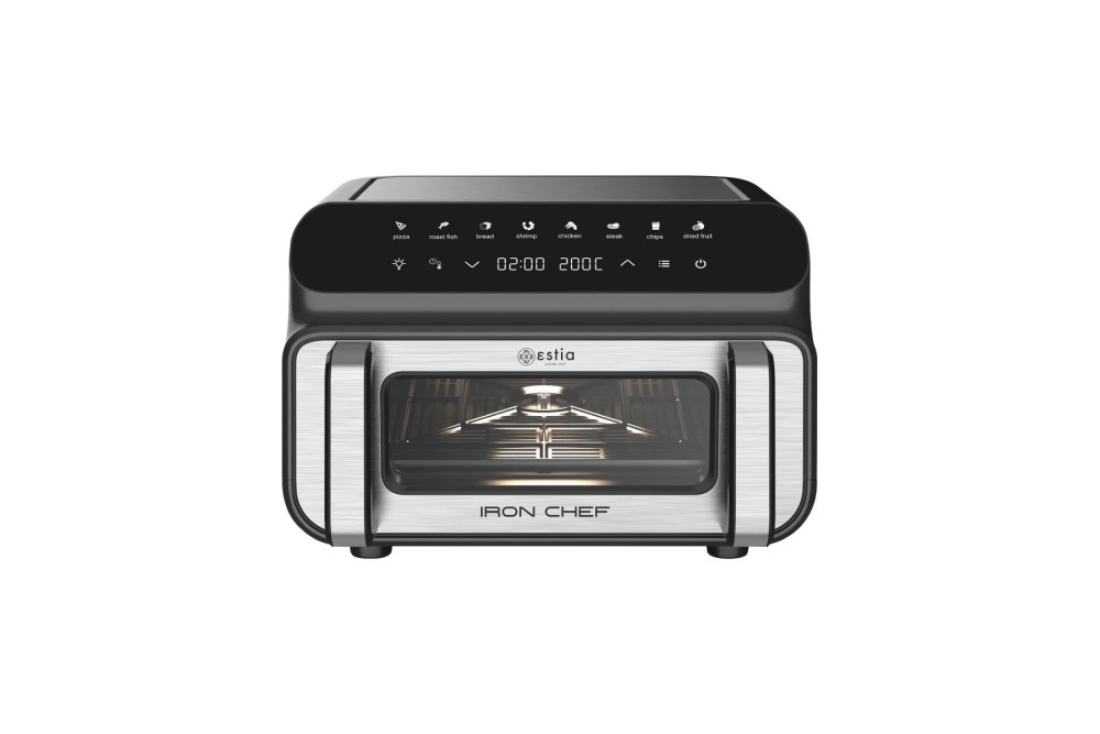ESTIA ΦΡΙΤΕΖΑ ΑΕΡΟΣ - ΦΟΥΡΝΑΚΙ & GRILL IRON CHEF 2000W 10lt ΜΕ 8 ΠΡΟΡΥΘΜΙΣΜΕΝΑ ΠΡΟΓΡΑΜΜΑΤΑ