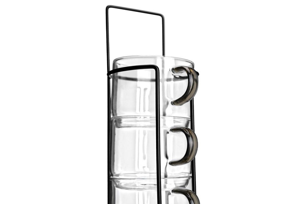 ESTIA ΚΟΥΠΕΣ ΓΥΑΛΙΝΕΣ ΜΕ ΜΕΤΑΛΛΙΚΗ ΒΑΣΗ ΣΕΤ 4x210ml