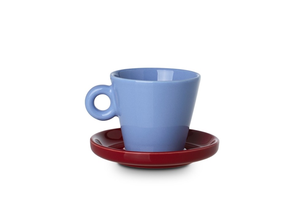 ESTIA ΦΛYΤΖΑΝΙ ESPRESSO ECHO NEW BONE 100ml ΜΠΛΕ ΜΕ ΚΟΚΚΙΝΟ ΠΙΑΤΑΚΙ