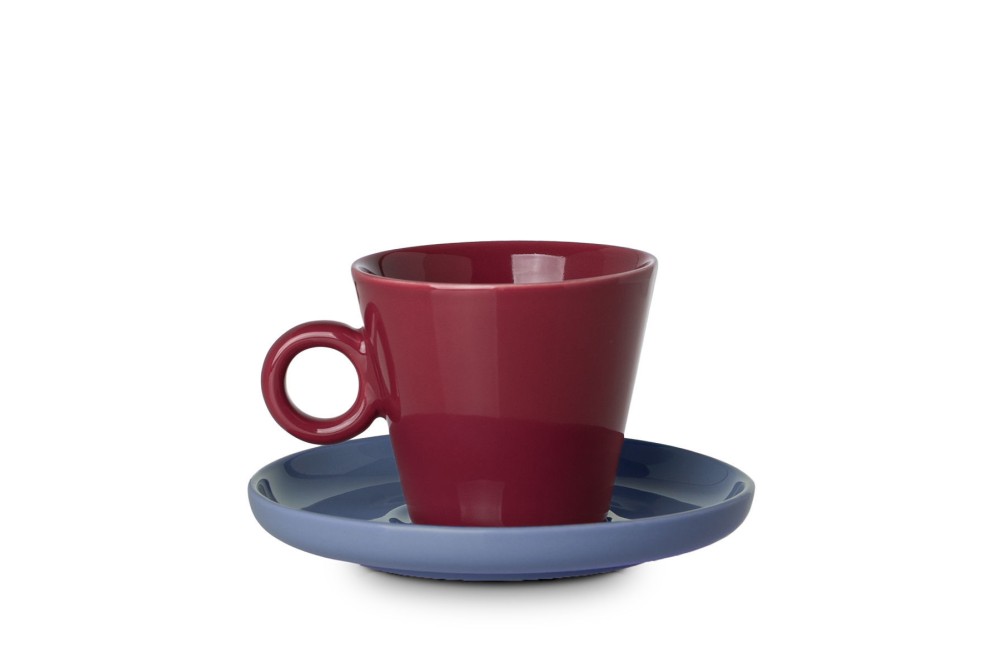 ESTIA ΦΛYΤΖΑΝΙ CAPPUCCINO CREAM NEW BONE 200ml ΚΟΚΚΙΝΟ ΜΕ ΜΠΛΕ ΠΙΑΤΑΚΙ