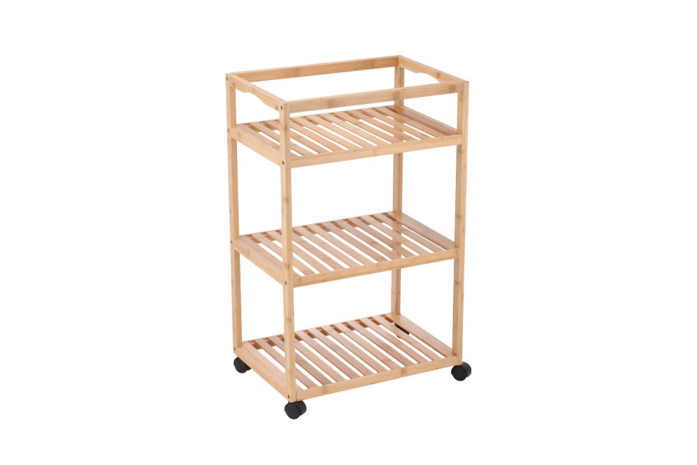 ESTIA ΤΡΟΛΕΪ ΑΠΟΘΗΚΕΥΣΗΣ ΒΑΜΒΟΟ ESSENTIALS ΜΕ 3 ΡΑΦΙΑ