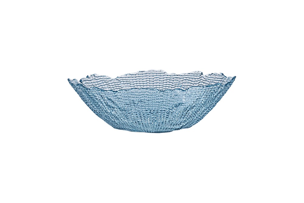 ESTIA ΣΑΛΑΤΙΕΡΑ ROCHE ΓΥΑΛΙΝΗ 27.5x8cm ΜΠΛΕ