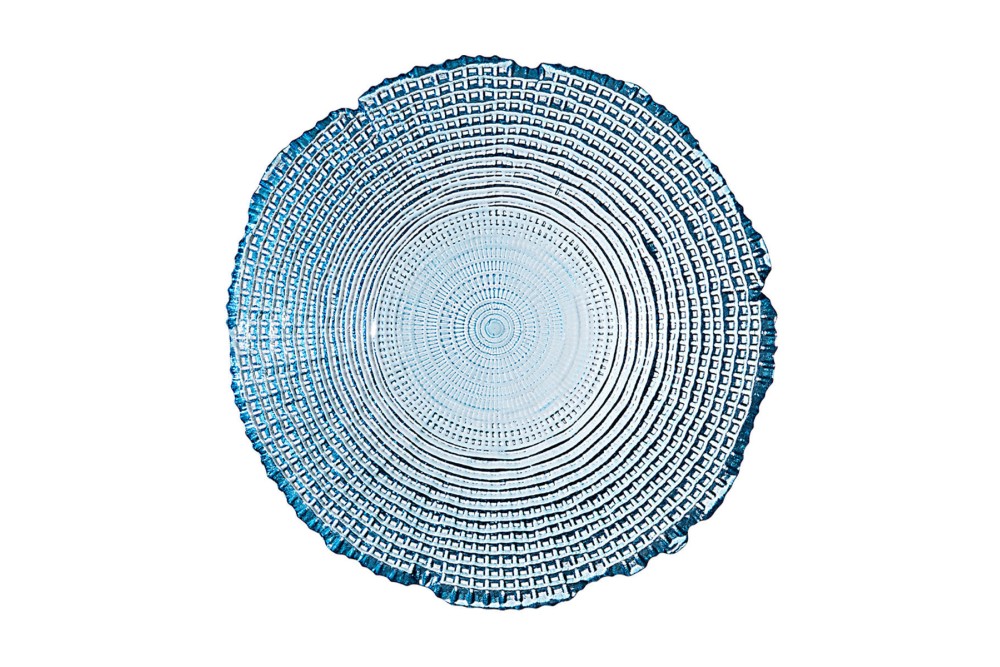 ESTIA ΣΑΛΑΤΙΕΡΑ ROCHE ΓΥΑΛΙΝΗ 27.5x8cm ΜΠΛΕ