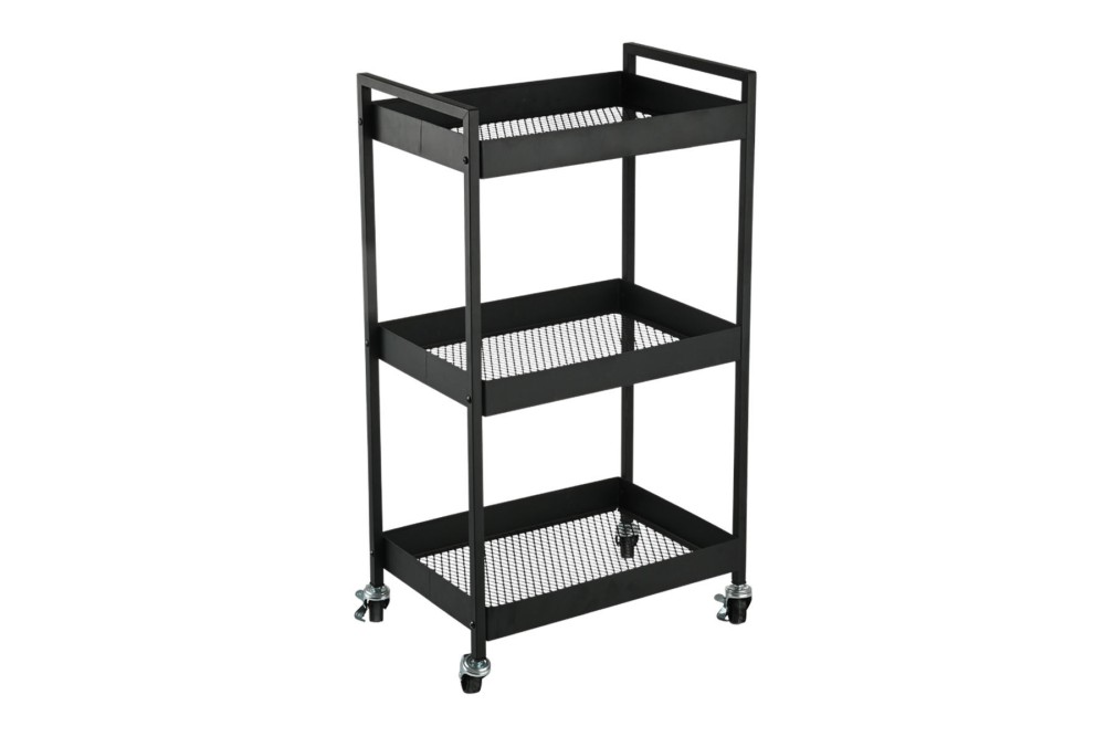 ESTIA ΤΡΟΛΕΪ ΑΠΟΘΗΚΕΥΣΗΣ MODUS ΜΕΤΑΛΛΙΚΟ ΜΕ 3 ΡΑΦΙΑ ΜΑΥΡΟ