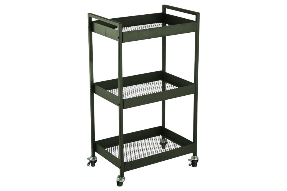 ESTIA  ΤΡΟΛΕΪ ΑΠΟΘΗΚΕΥΣΗΣ MODUS ΜΕΤΑΛΛΙΚΟ ΜΕ 3 ΡΑΦΙΑ OLIVE