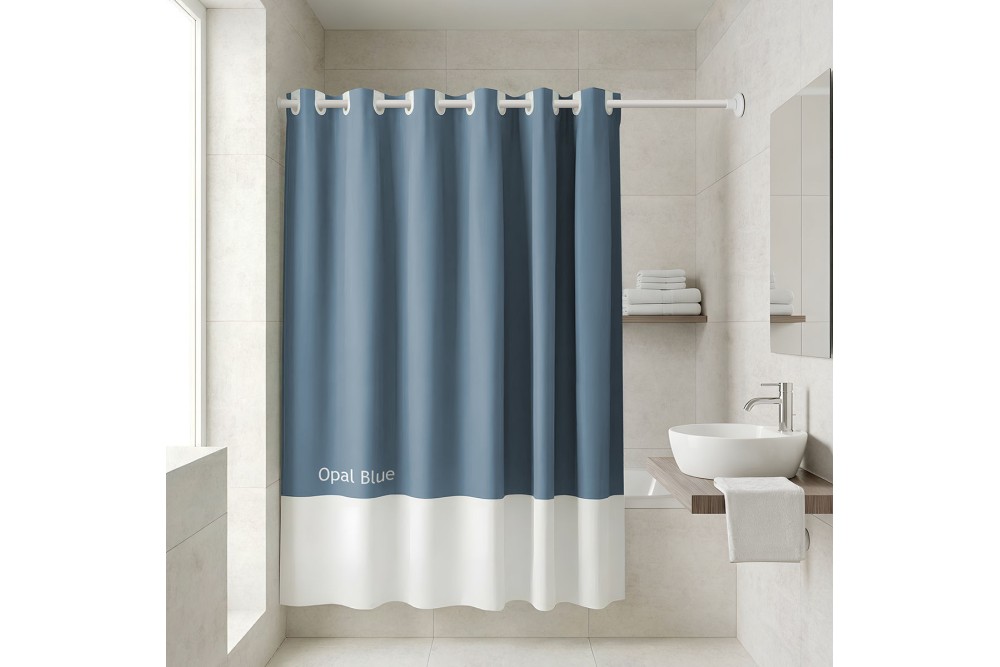 ESTIA ΚΟΥΡΤΙΝΑ ΜΠΑΝΙΟΥ ΑΔΙΑΒΡΟΧΗ ΠΟΛΥΕΣΤΕΡΙΚΗ TONE LAB 180x194cm OPAL BLUE