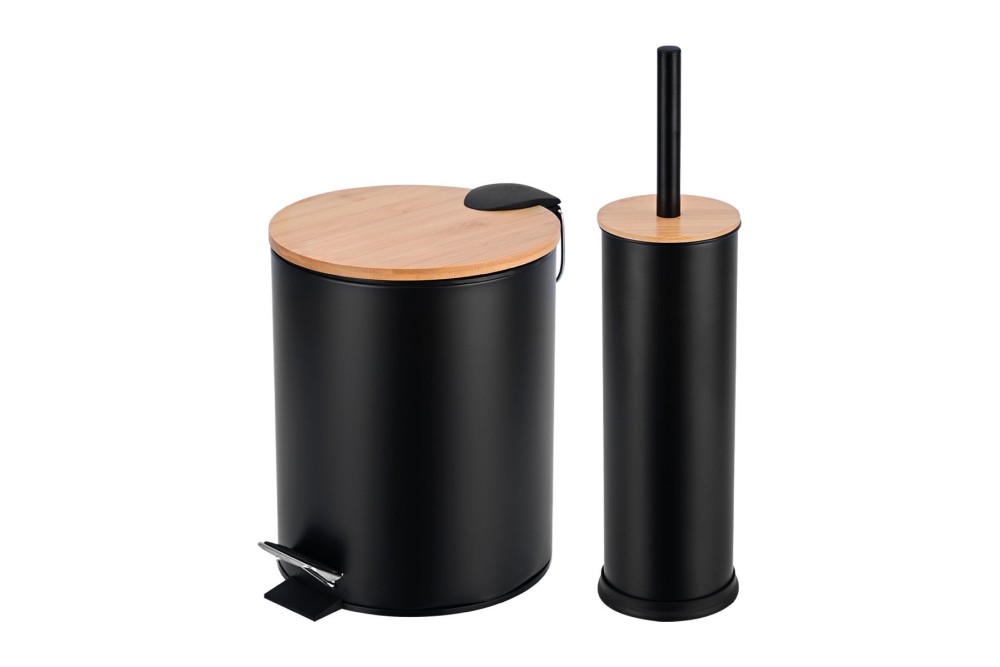 ESTIA ΣΕΤ ΠΙΓΚΑΛ & ΧΑΡΤΟΔΟΧΕΙΟ BAMBOO ESSENTIALS ΜΑΥΡΟ