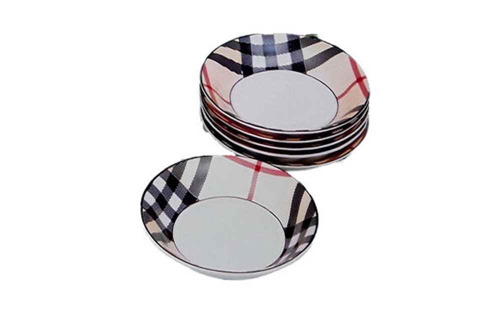 Σετ Πάστας/Φρούτου Πορσελάνης 6τεμ. καρό