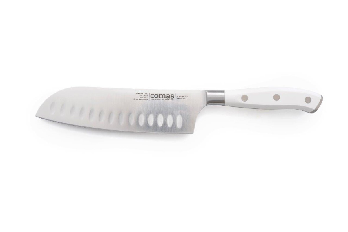 Comas Marble Μαχαίρι Santoku από Ανοξείδωτο Ατσάλι 18cm