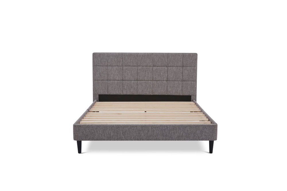 Κρεβάτι Διπλό Ύφασμα Γκρι 165x218x103cm. Κρεβάτι Διπλό Ύφασμα Γκρι 165x218x103cm.