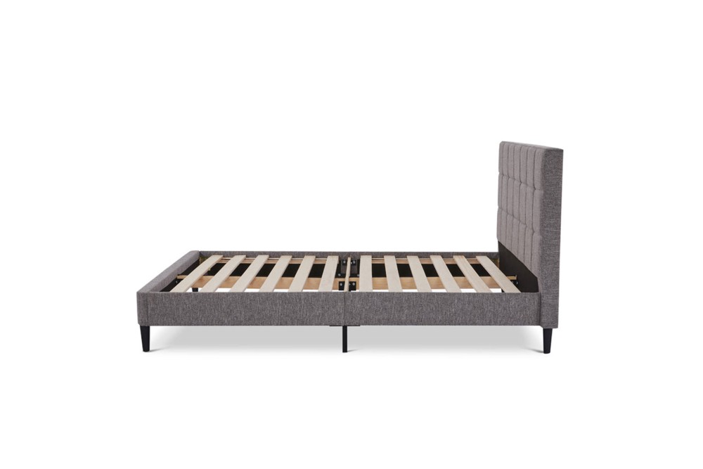 Κρεβάτι Διπλό Ύφασμα Γκρι 165x218x103cm. Κρεβάτι Διπλό Ύφασμα Γκρι 165x218x103cm.