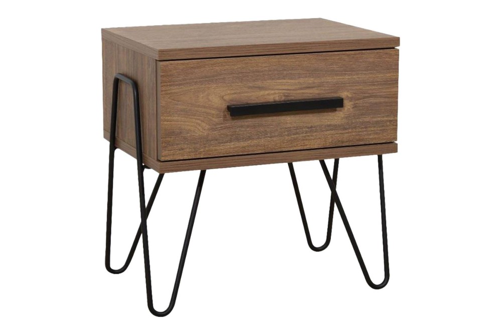 Κομοδίνο Mystique Ξύλο / Μέταλλο με 1 συρτάρι 45x33x45cm.