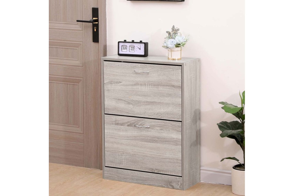 Παπουτσοθήκη Ξύλινη Ανακλινόμενη 60x25x80cm Grey