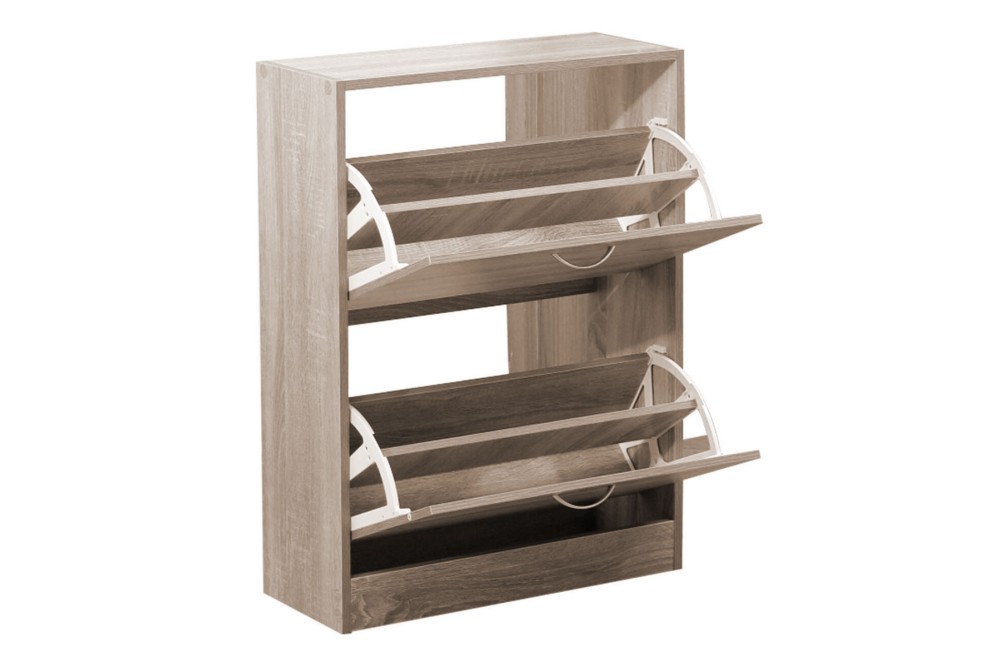 Παπουτσοθήκη Ξύλινη Ανακλινόμενη 60x25x80cm Sonoma