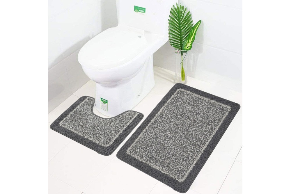 Χαλάκι Joy Grey - Black Σετ 2 τεμαχίων