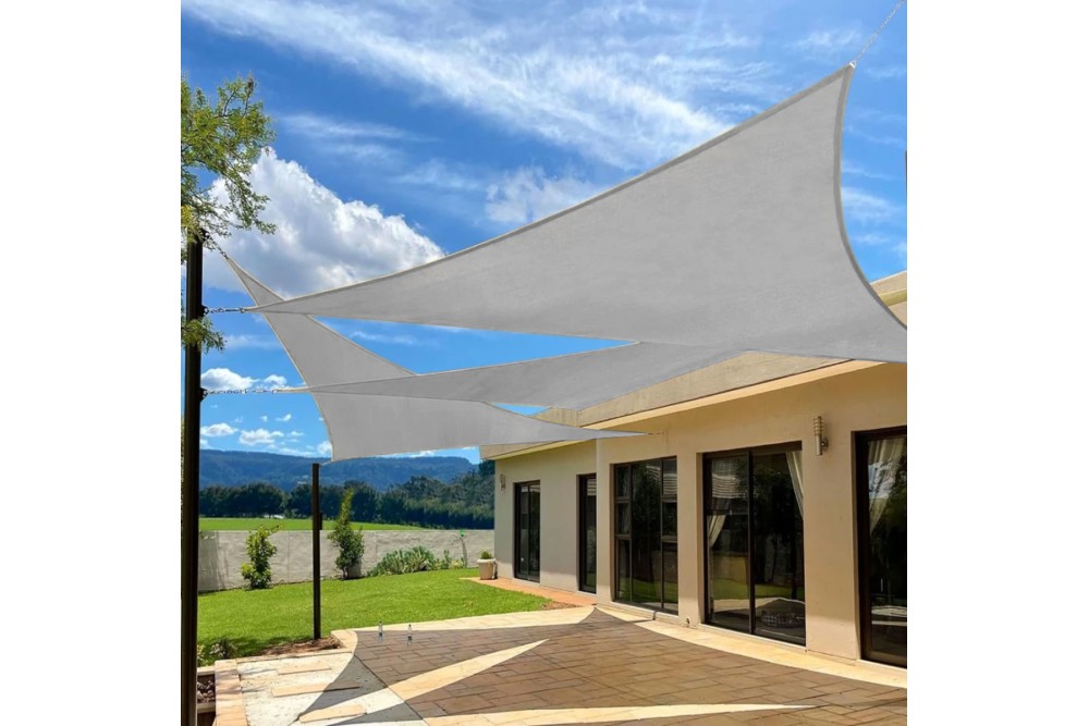 Τριγωνικό Πανί Σκίασης Grey 3x3x3m.