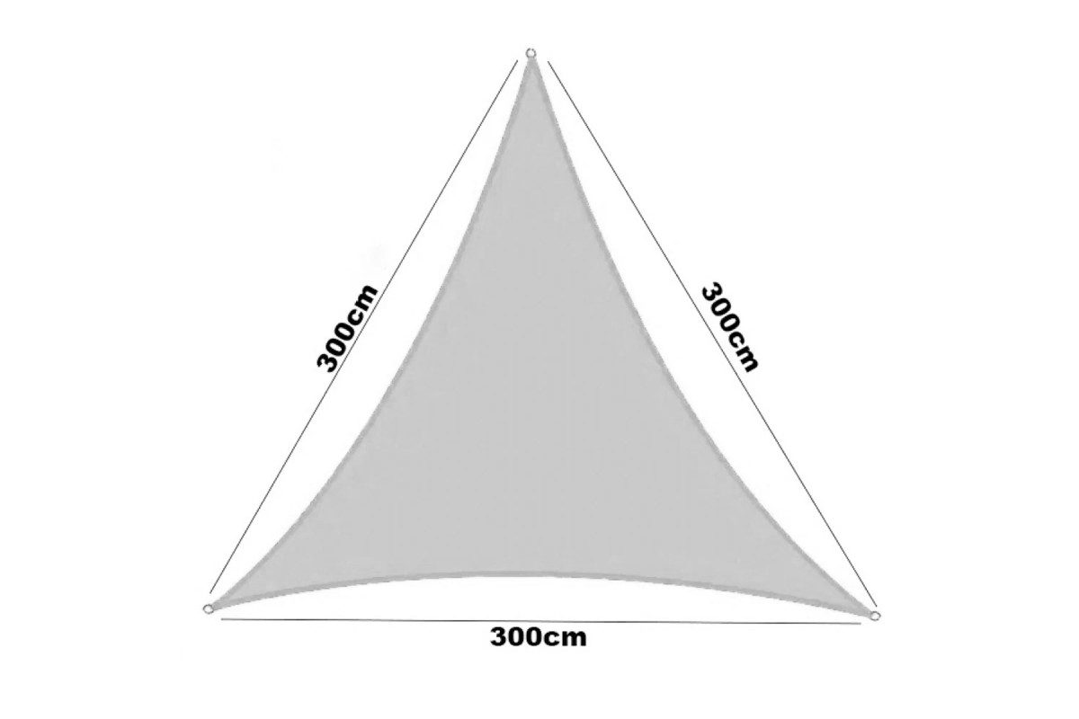 Τριγωνικό Πανί Σκίασης Grey 3x3x3m.
