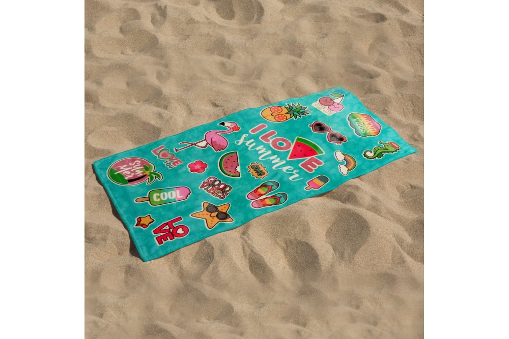 Πετσέτα θαλάσσης Suede I Love Summer Microfiber 80x160cm. Πετσέτα θαλάσσης Suede I Love Summer Microfiber 80x160cm.