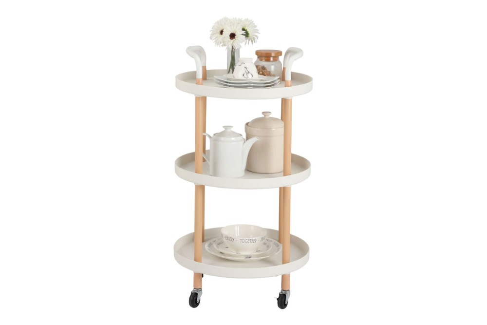 Τρόλεϊ Bar στρογγυλό 3 ράφια 48x48x82cm.